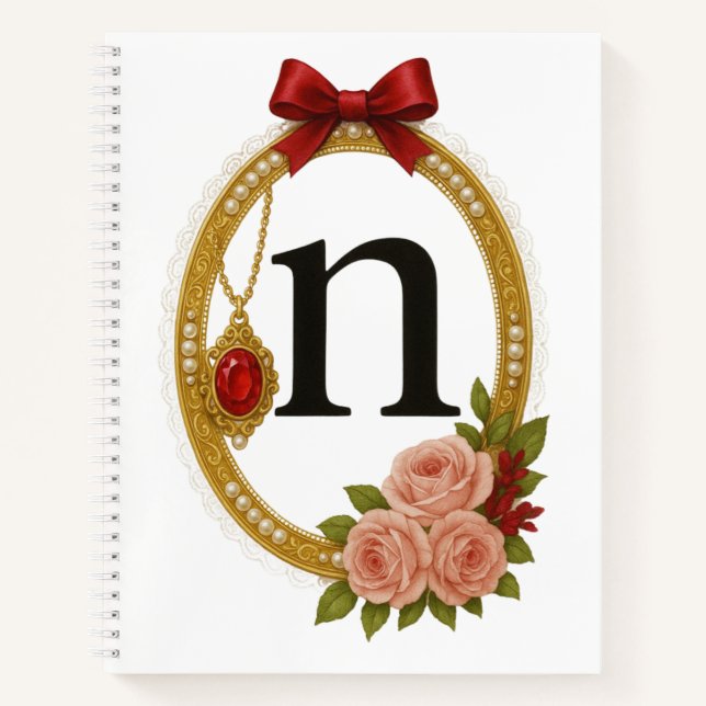 Regency Art Letter N Luxury Monogram Journal  (Front)