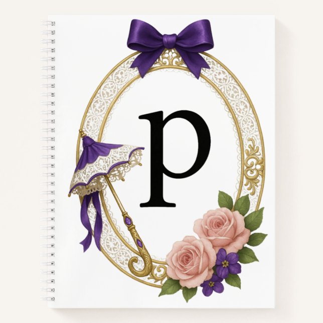  Regency Art Letter P Luxury Monogram Journal (Front)