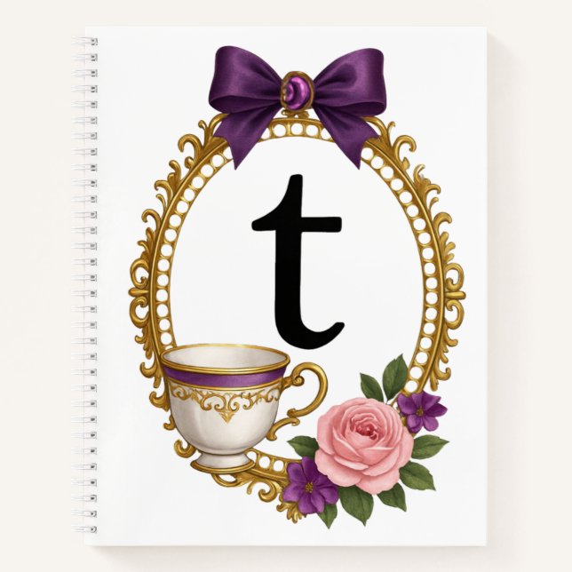 Regency Art Letter T Luxury Monogram Journal  (Front)