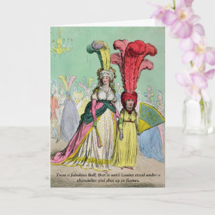 Regency Ball Funny Blank Greetings Card