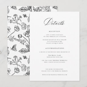 Regency Black Wedding Details Enclosure Card