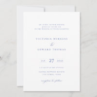Regency Blue Floral Formal Wedding