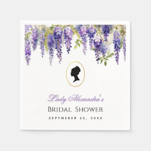 Regency Bridal Shower Vintage Wisteria Floral  Napkin