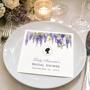 Regency Bridal Shower Vintage Wisteria Floral  Napkin