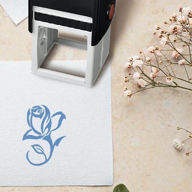 Regency Bridgerton Blue Roses Cameo Self-inking Stamp (Creator Uploaded)