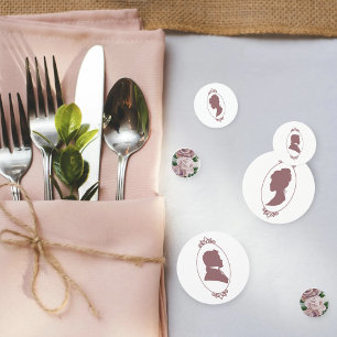 Regency Bridgerton Pink Roses Cameo Confetti