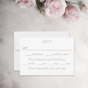 Regency Bridgerton Pink Roses Cameo RSVP Card