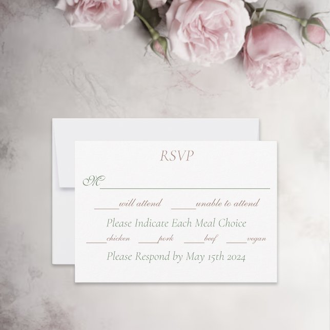 Regency Bridgerton Pink Roses Cameo RSVP Card (Creator Uploaded)