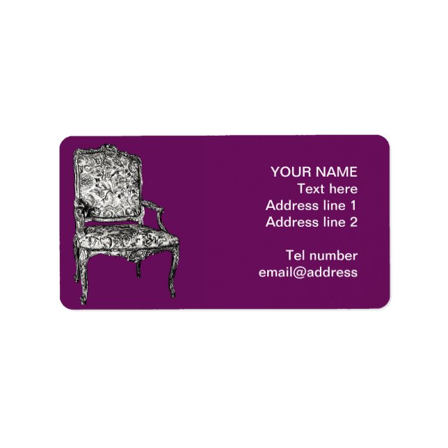 Regency chair in purple label (Front)