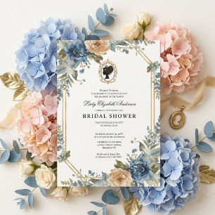 Regency era floral bridal shower invitation