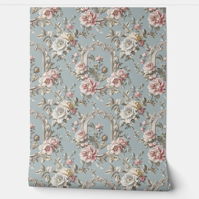 Regency Era Victorian England Pattern  Wallpaper (Unrolling)