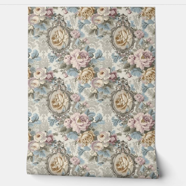 Regency Era Victorian England Pattern  Wallpaper (Unrolling)