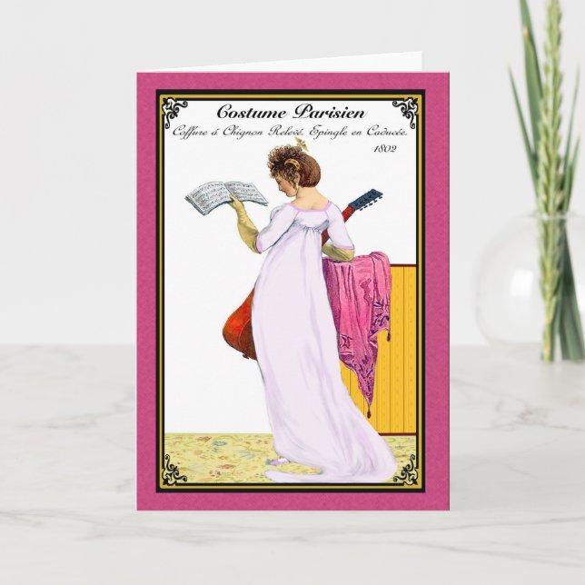 Regency Fashion 1802 greeting card (Front)