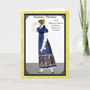 Regency Fashion 1810 greeting card