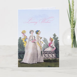 Regency Fashion Bonne Carte de voeux d'anniversair