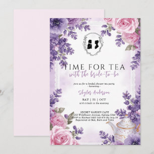 Regency Floral Tea Party bridal shower Invitation