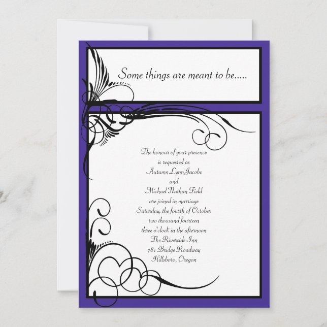 Regency Floral Wedding Invitations (Front)