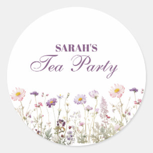 Regency Garden Birthday Party   Classic Round Sticker