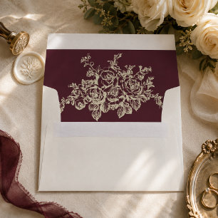 Regency Garden Vintage Classic Romantic Wedding  Envelope