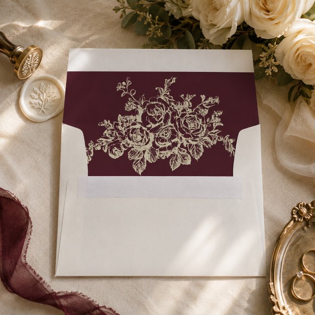 Regency Garden Vintage Classic Romantic Wedding  Envelope (Creator Uploaded)