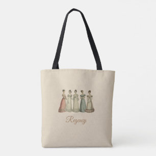 Regency Ladies Tote Bag for Jane Austen Fans