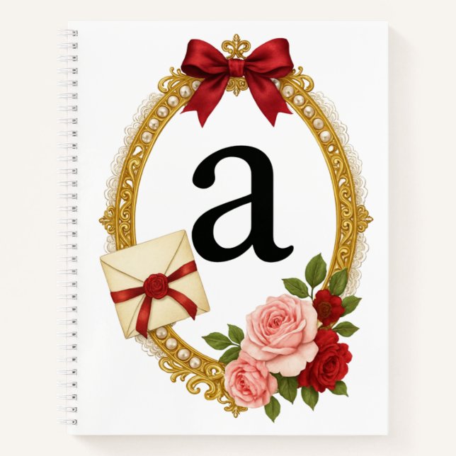 Regency Letter A Monogram Journal (Front)