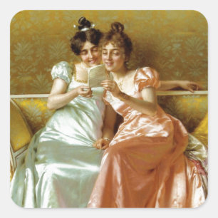 Regency Letter Square Sticker