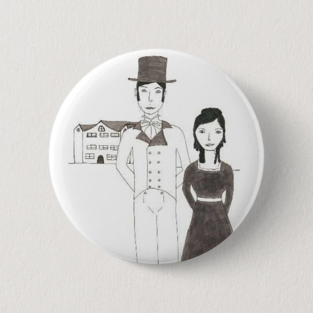 Regency Man and Wife (Time Won't Let Me Go) 2 Inch Round Button (Front)