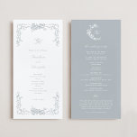 Regency Monogram Wedding Program<br><div class="desc">This Regency Monogram Wedding Program from the Victoria Collection features hand-drawn,  renaissance style florals beautifully framing the wedding details in a classic,  elegant font style. This timeless design is sure to make a lasting impression on your guests!</div>