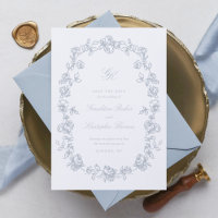 Regency Monogram Wedding Save the Date