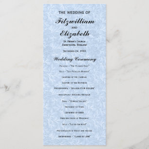 Regency Romance Wedding Programs