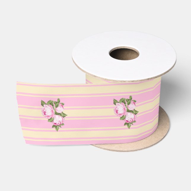 Regency Roses Satin Ribbon (Spool)