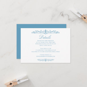 Regency Style Wedding Details Card