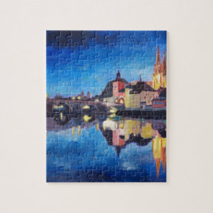 Regensburg, Bavaria at Dawn Jigsaw Puzzle