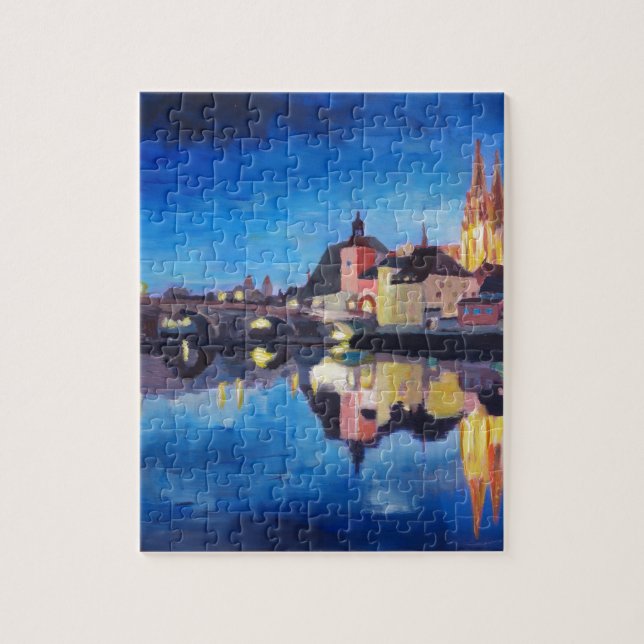 Regensburg, Bavaria at Dawn Jigsaw Puzzle (Vertical)