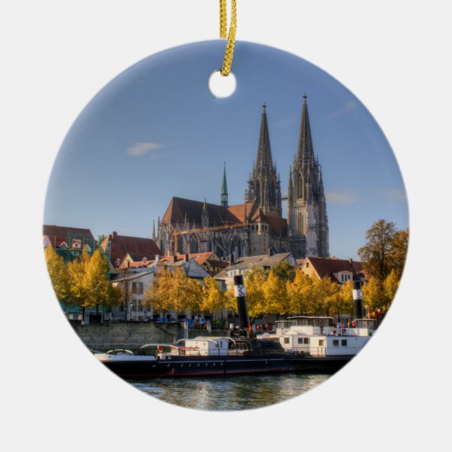 Regensburg , Germany Ceramic Ornament (Front)