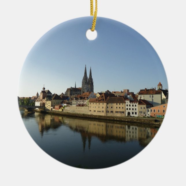 Regensburg, Germany Ceramic Ornament (Front)