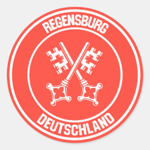 Regensburg Round Emblem Classic Round Sticker