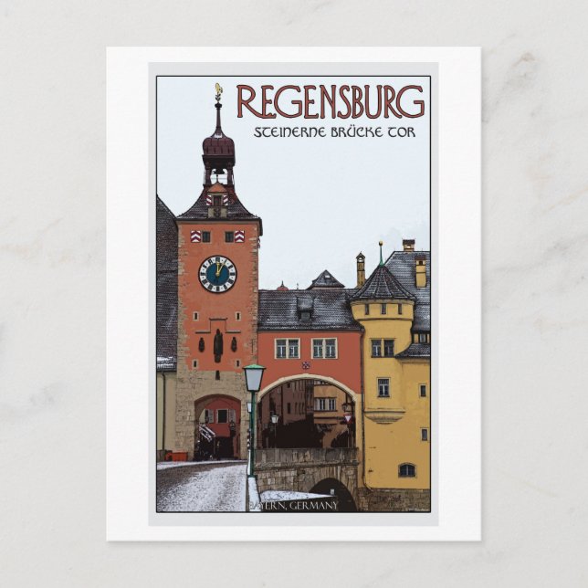 Regensburg - Steinerne Brücke Postcard (Front)