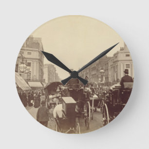 Regent Circus, London, c.1880 (sepia photo) Round Clock
