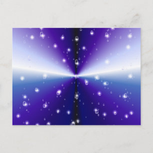 Regentropfen auf lila Regenbogen Postcard