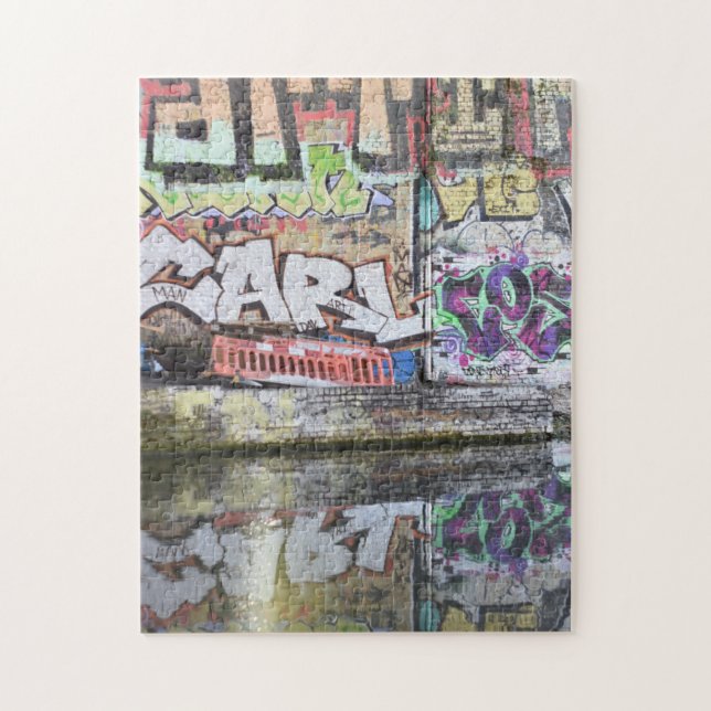 Regent's Canal Graffiti London England UK Jigsaw Puzzle (Vertical)