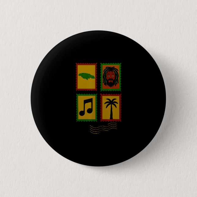 Reggae  2 inch round button (Front)