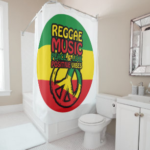 Reggae and Peace Symbol with positive quotes