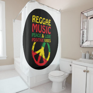 Reggae and Peace Symbol with positive quotes