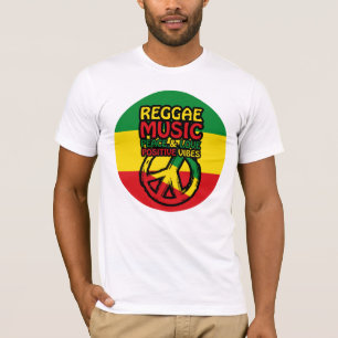 Reggae and Peace Symbol with positive quotes T-Shirt
