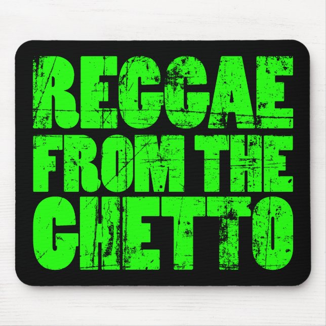 Reggae de ghetto - tapis de souris (vert) (Devant)