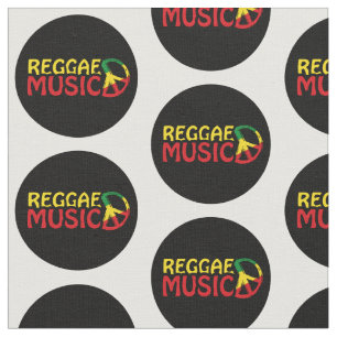 reggae design with peace symbol fabric