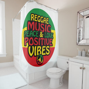 Reggae design with positive quotes and reggae flag