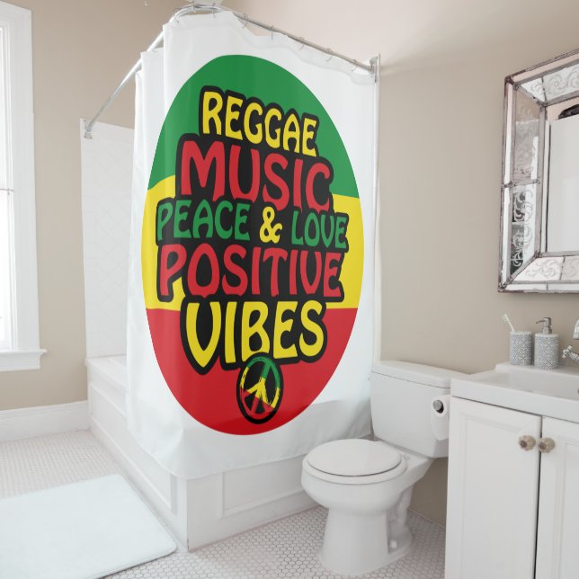 Reggae design with positive quotes and reggae flag (In Situ)